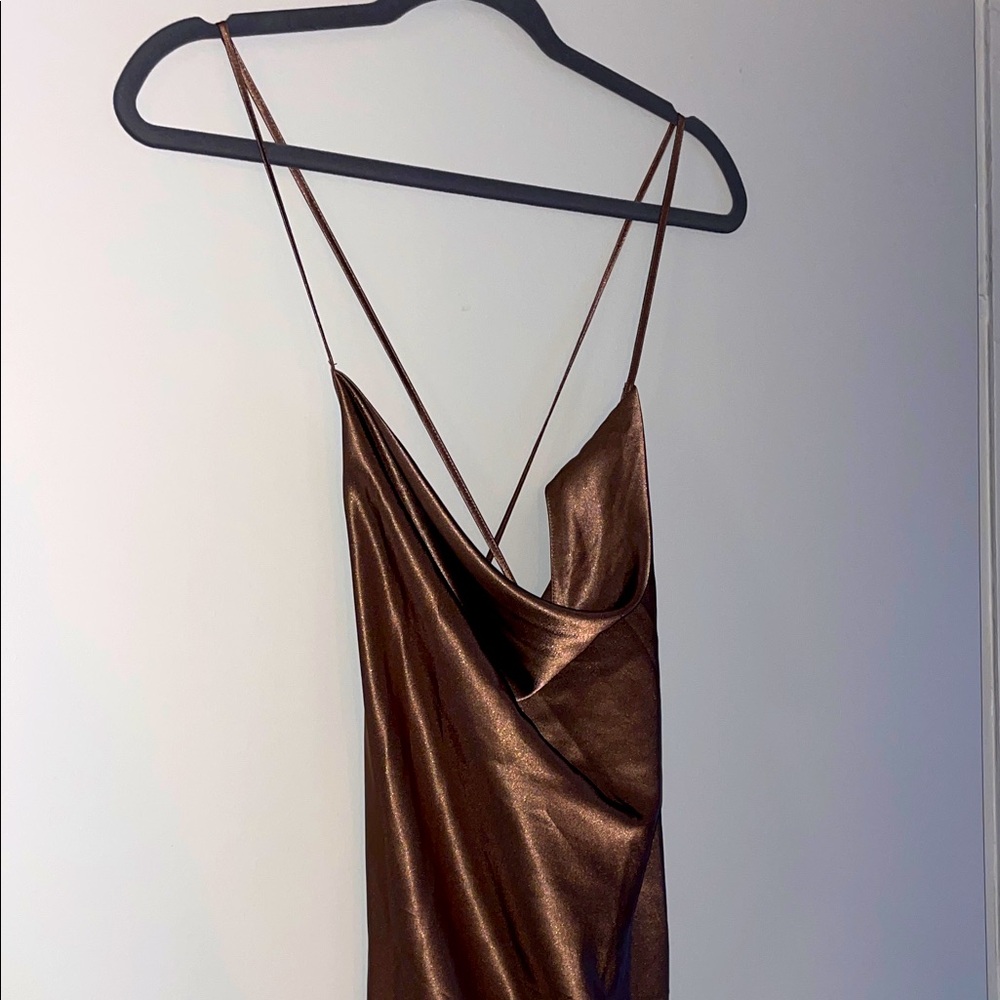 H&M Divided gold Satin Dress